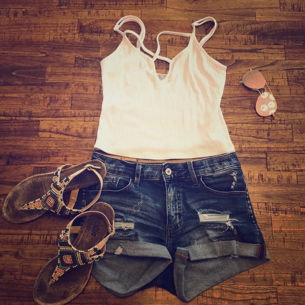 White Cotton On crop top